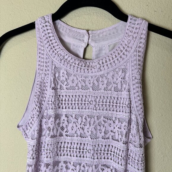 URBAN OUTFITTERS Kimchi Blue Lilac Lace Sheer Back BodyCon Lace Dress Size XS - Picture 3 of 10